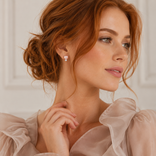 Estelle Diamond & Pearl Stud