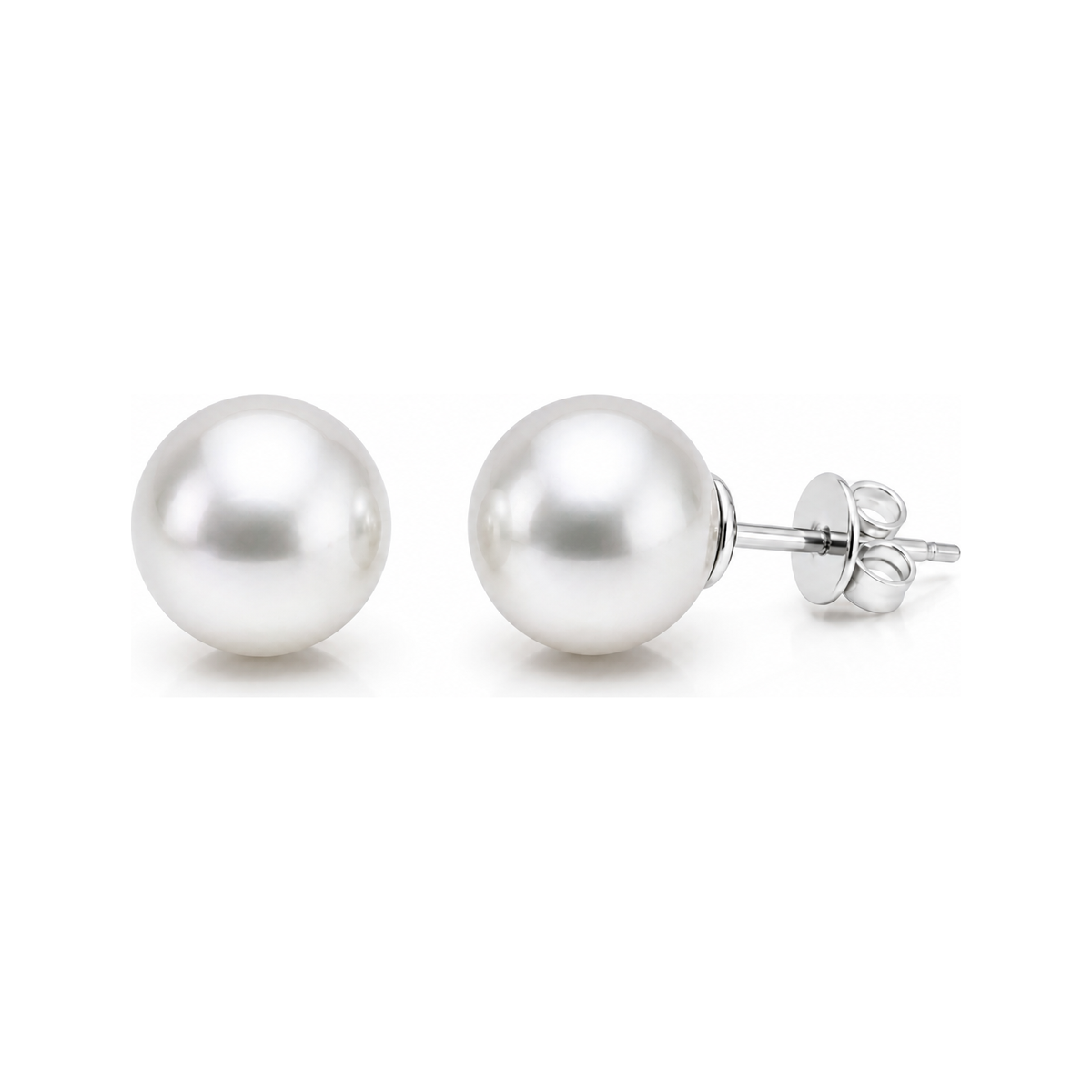 Vivienne Mademoiselle white pearl stud earrings