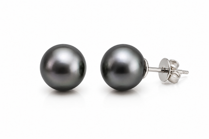 Vivienne Pearl Stud (Tahitian Grey)