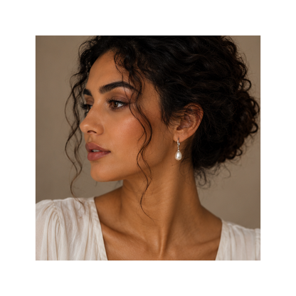 North African pearl luxury drop earring