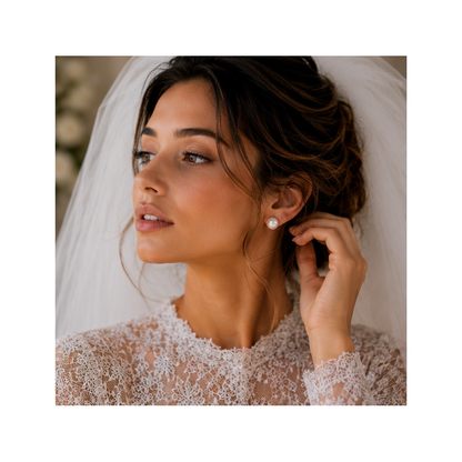 luxury pearl bridal earring