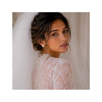 classic pearl bridal earring