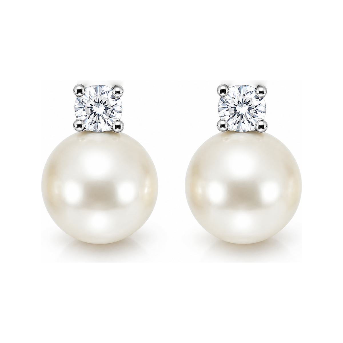 white pearl studs