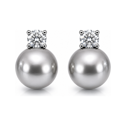 Estelle Diamond & Pearl Stud