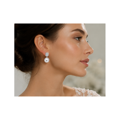 bridal earring with an elegant design.