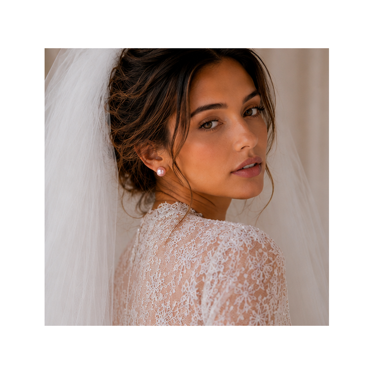 Vivienne rose wedding earring design