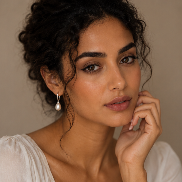 North African pearl elegant style earring