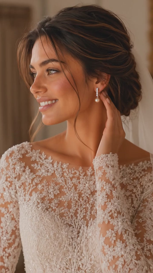 Juliett Pearl Drops, bridal styling