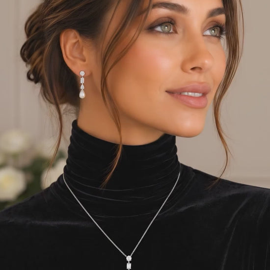 Éclair Pendant shown worn